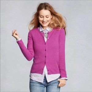 J Crew Italian Cashmere Cardigan Sweater Sz M